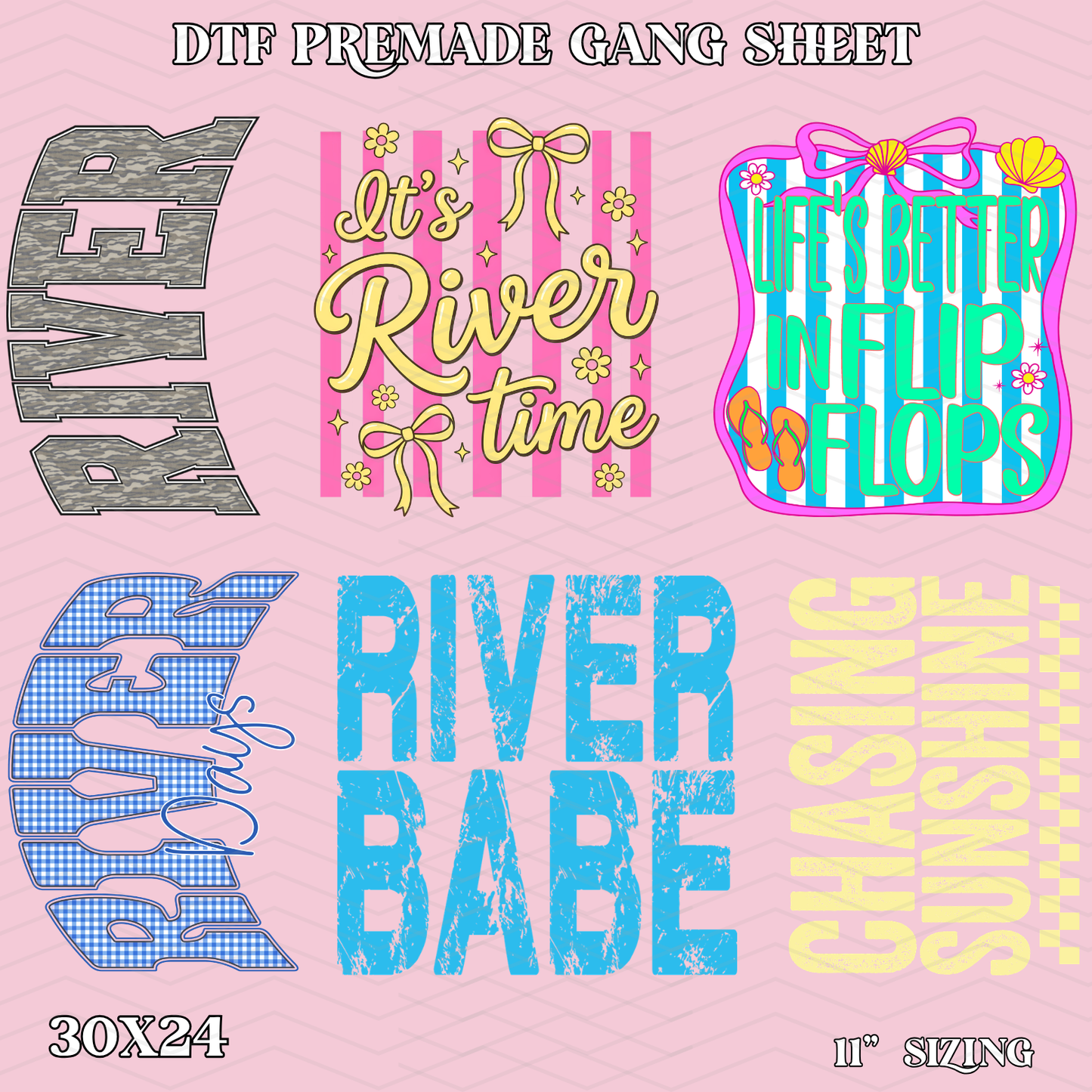 River Season - 30x24 - PREMADE GANG SHEET