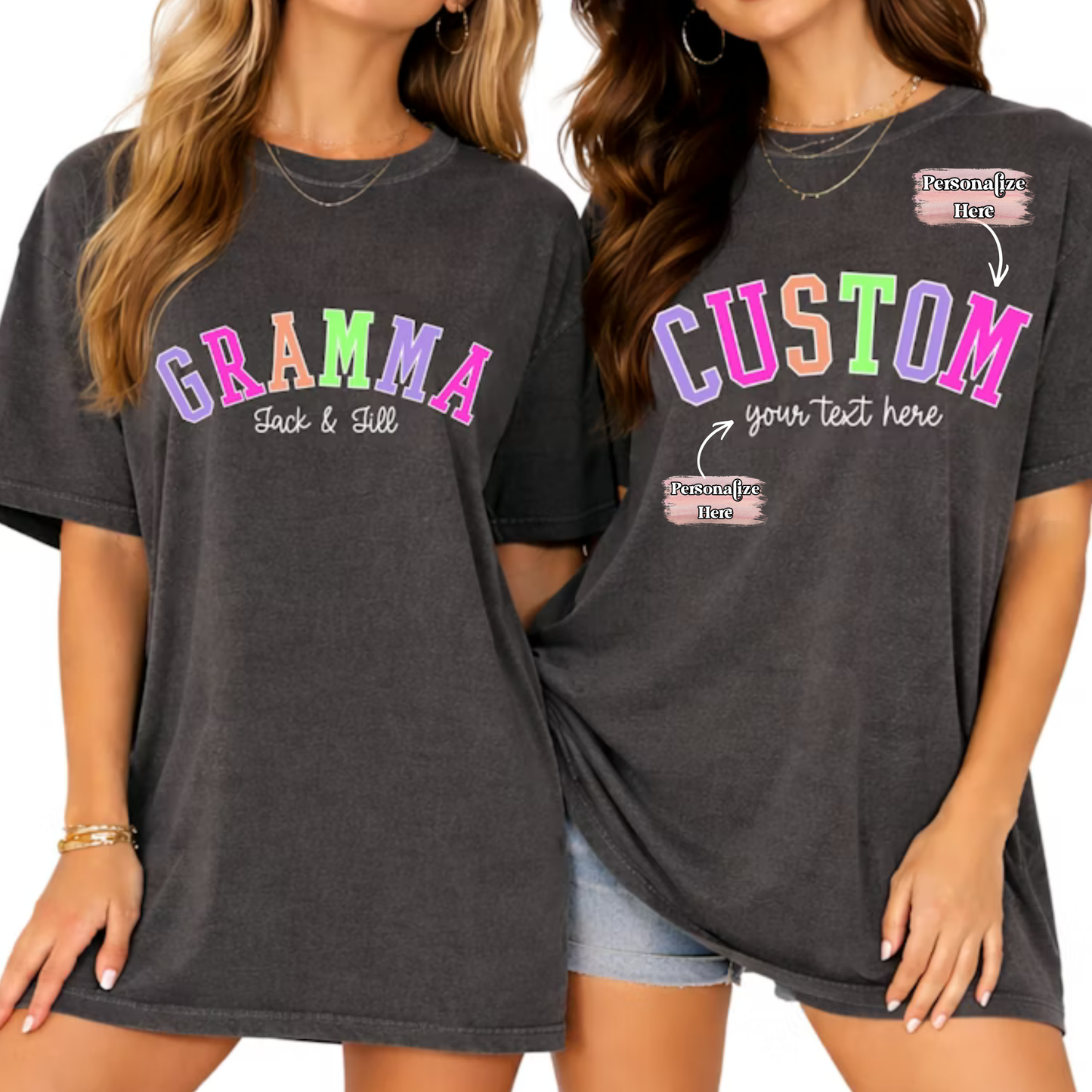 Bright Colored Arched Text - ‼️Fully Customizable Transfer‼️