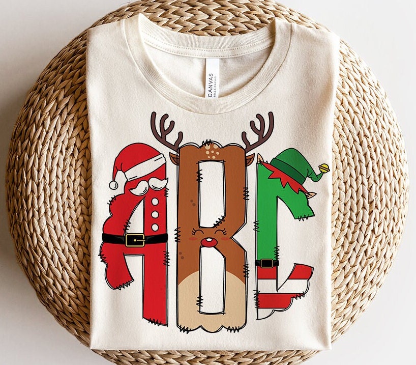Santa Reindeer Elf - Custom Monogram Transfer