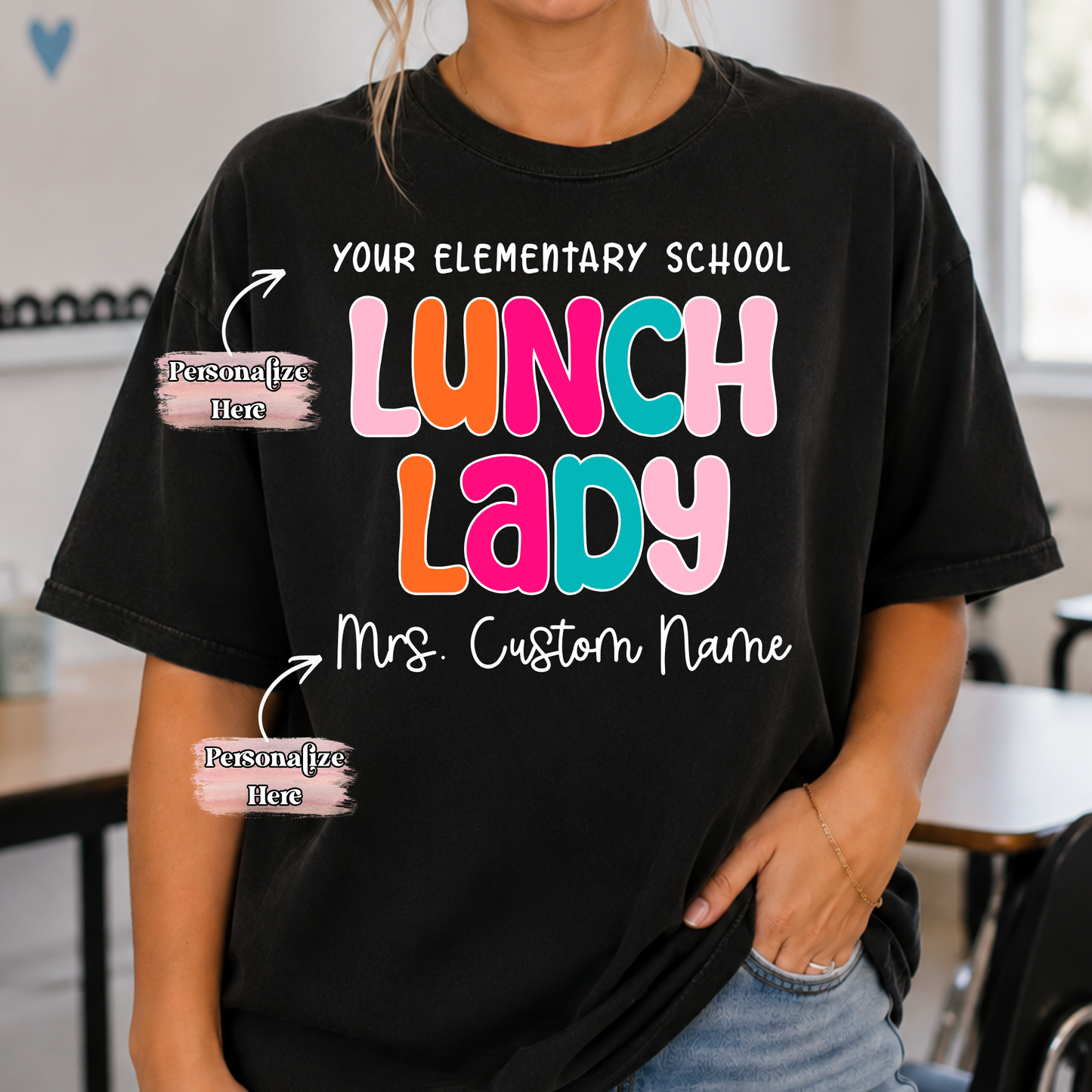 Colorful Lunch Lady - ‼️Fully Customizable Transfer‼️