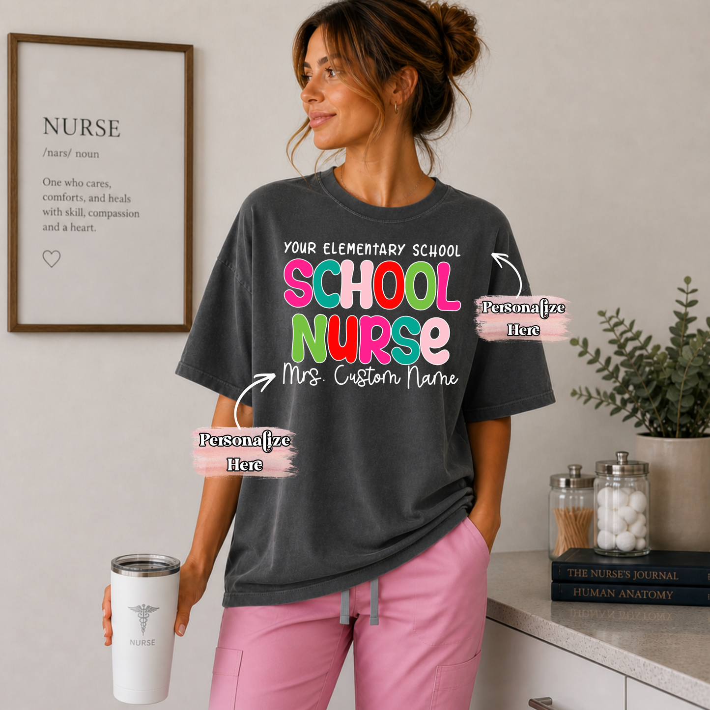 Colorful School Nurse - ‼️Fully Customizable Transfer‼️
