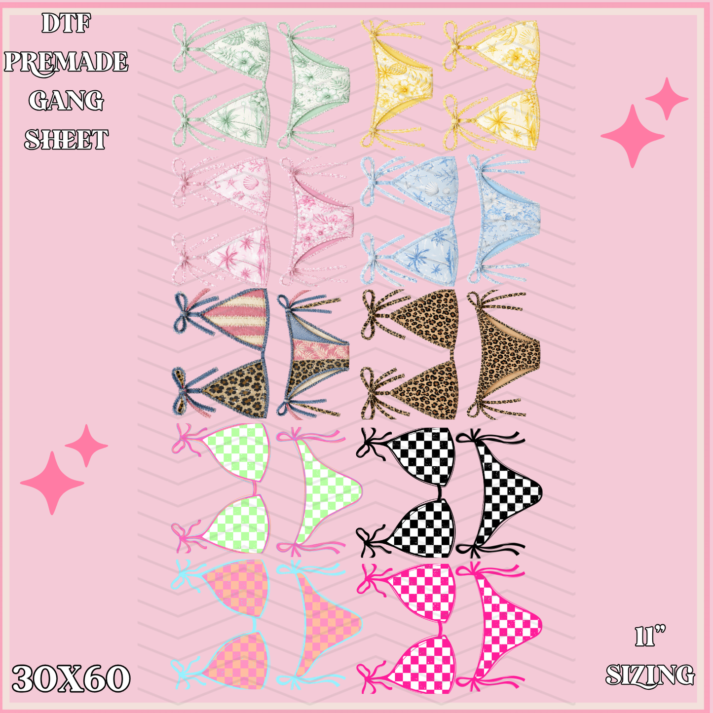 Bikini Season - 30x60 - PREMADE GANG SHEET