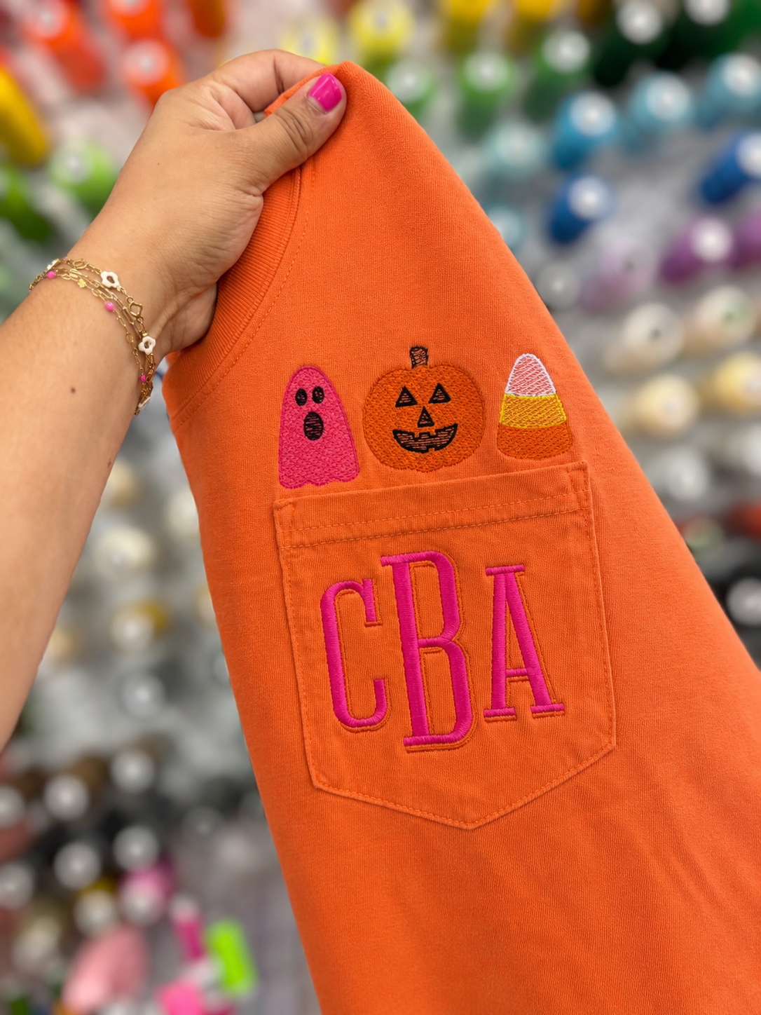 Halloween Monogram Pocket CC Tee