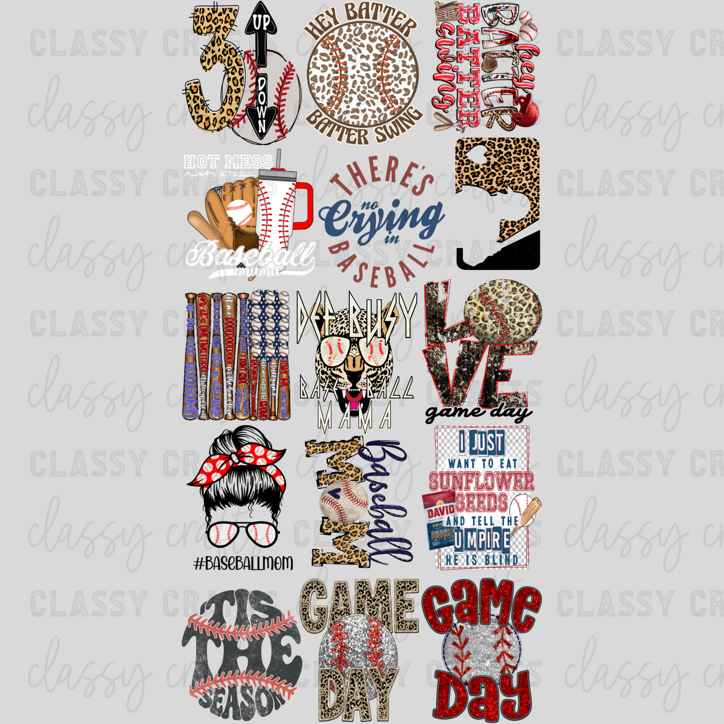 Baseball - 30x60 - PREMADE GANG SHEET