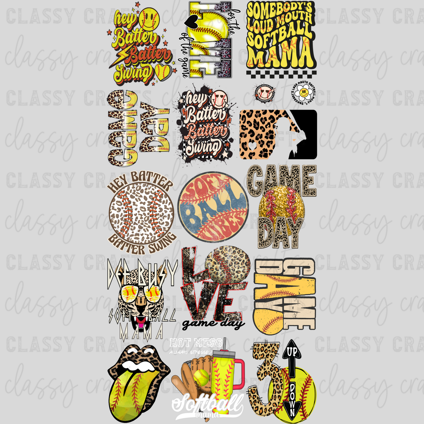 Softball - 30x60 - PREMADE GANG SHEET
