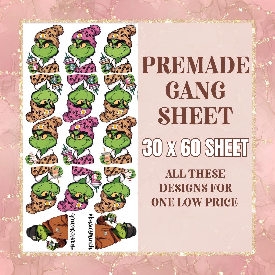 Boujee Gman - 30x60 - PRE MADE GANG SHEET