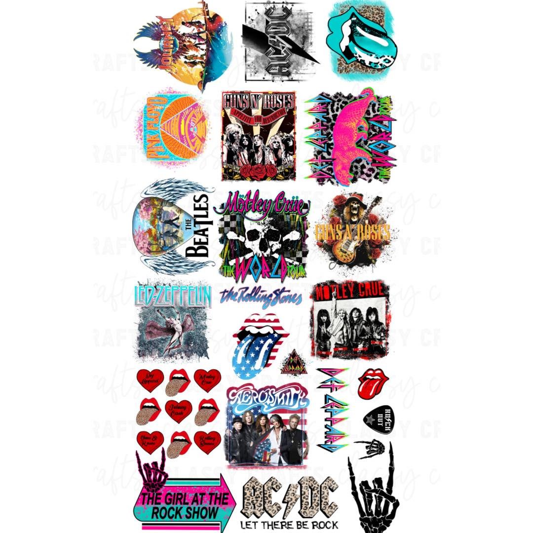 Rock Band - 30x60 - PREMADE GANG SHEET