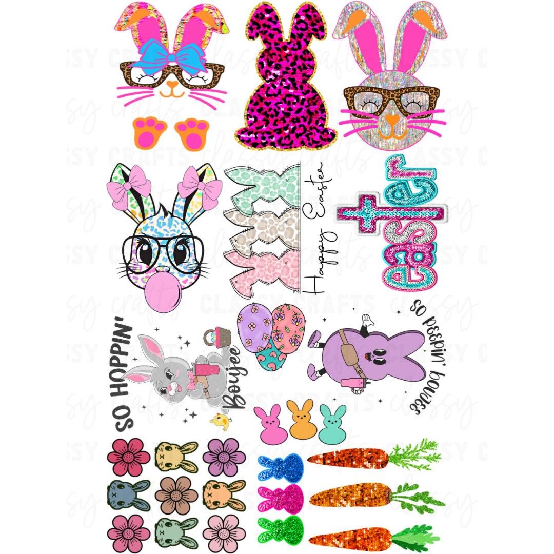 Bunnies - 30x48 - PRE MADE GANG SHEET