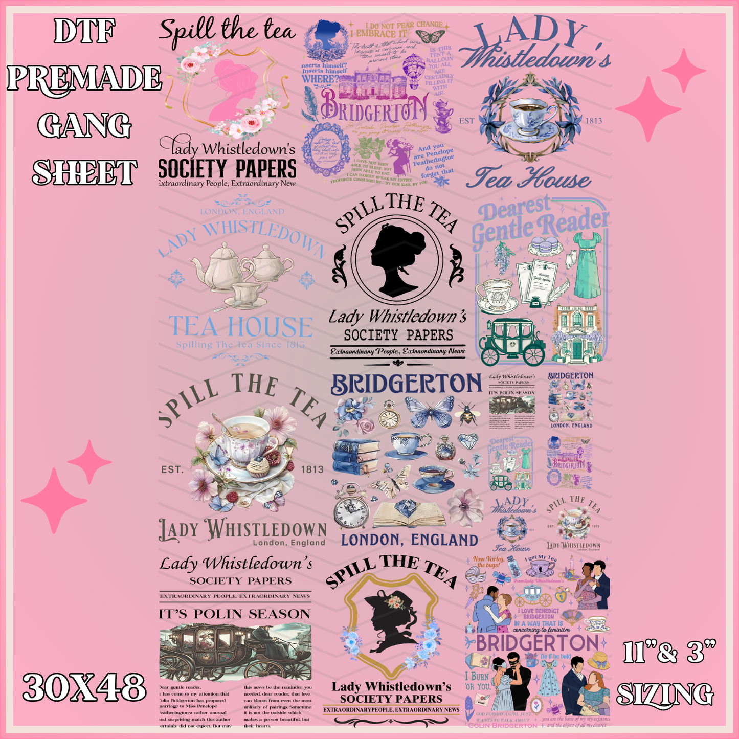 High Society - 30x48 - PREMADE GANG SHEET