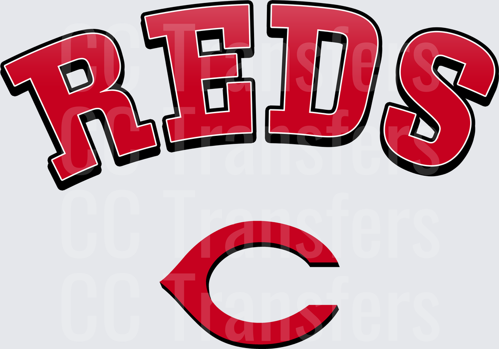 Arched Red Baseball Team Wordmark with C Logo (DTF)