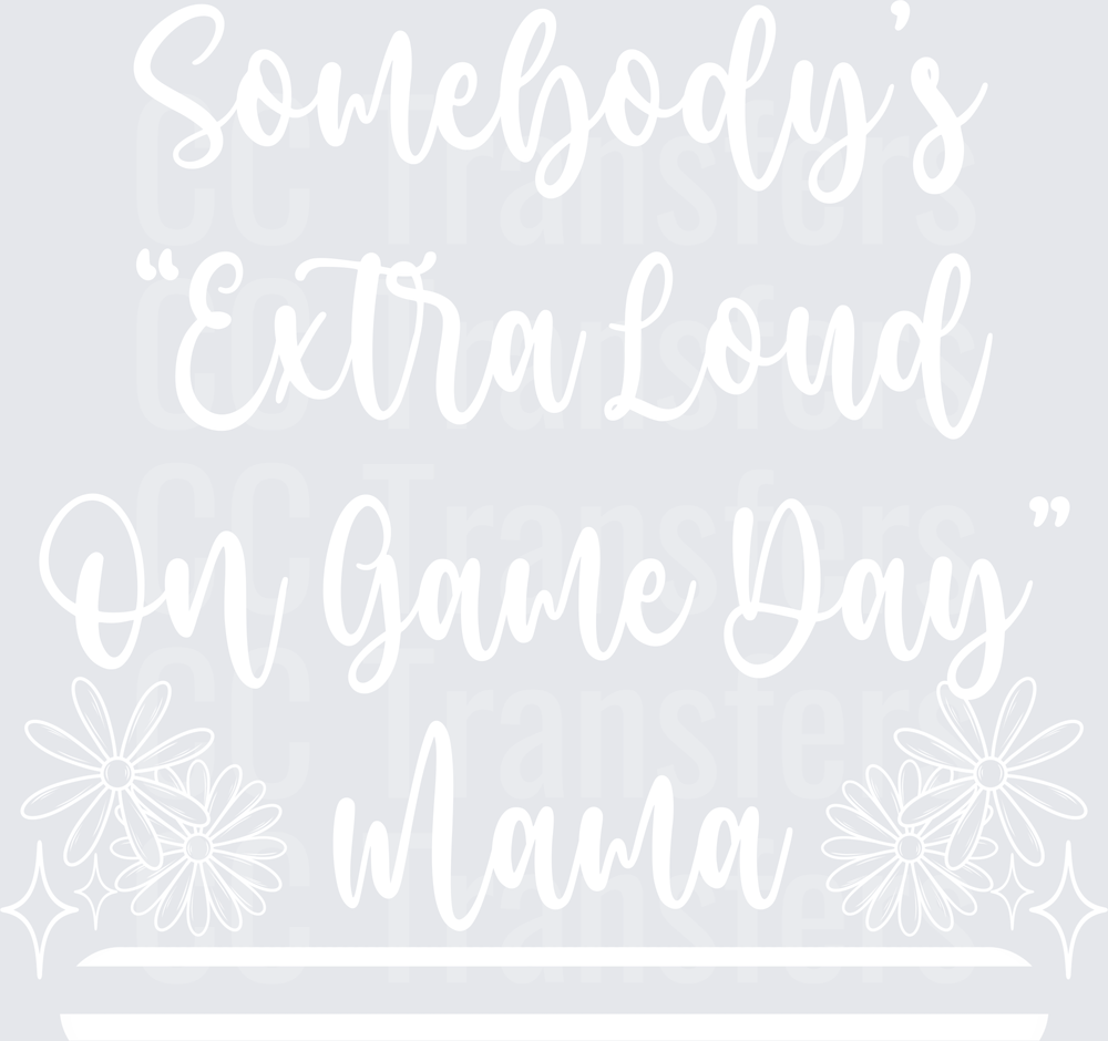 Bold White Graphic Design on Blank Background (DTF)