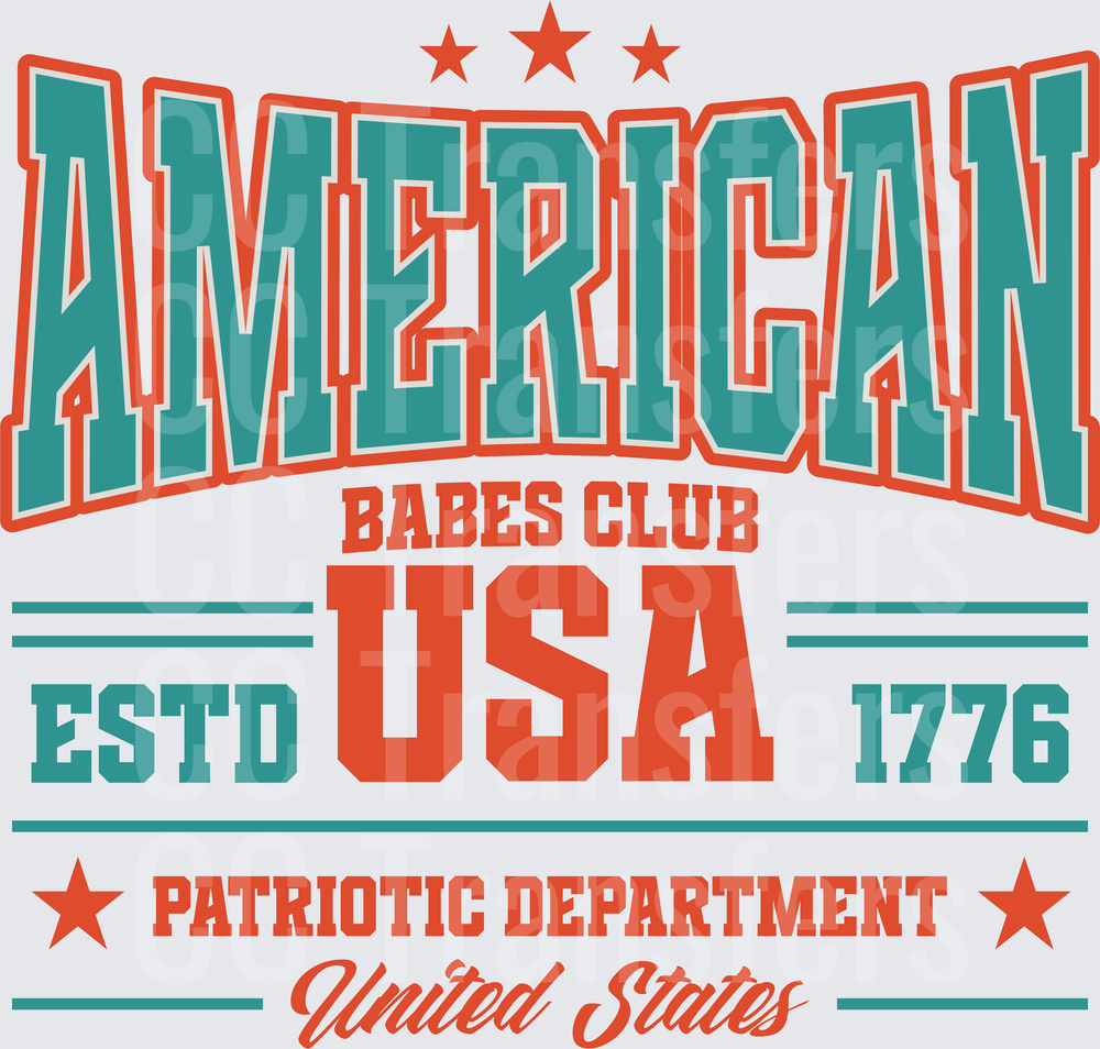 American Babes Club USA Estd 1776 Patriotic Department (DTF)