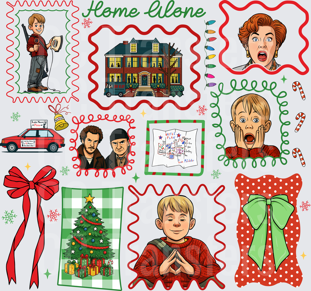 Home Alone Christmas Movie Scene Collage (DTF)