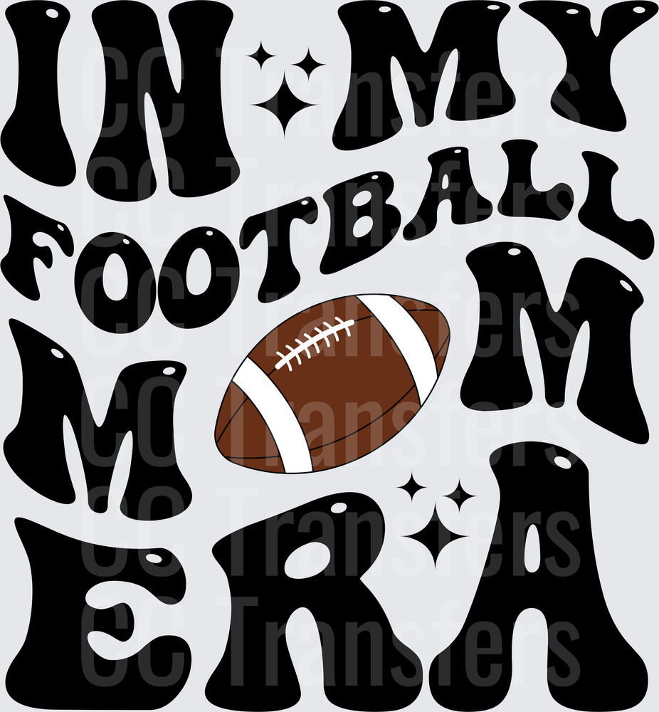 In My Football Mom Era Retro Groovy Design (DTF)