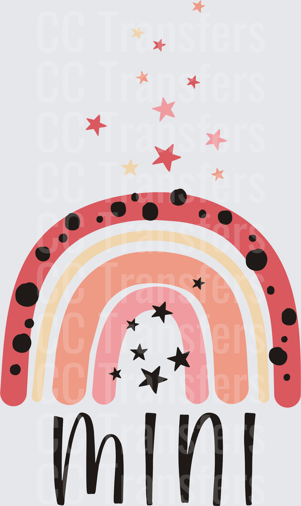 Boho Rainbow Stars Mini Word Design (DTF)