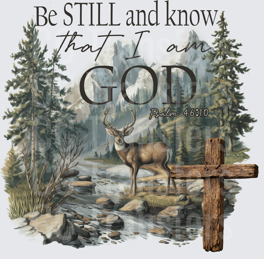 Be Still and Know Buck Creek Mountain Cross Psalm 46:10 (DTF)