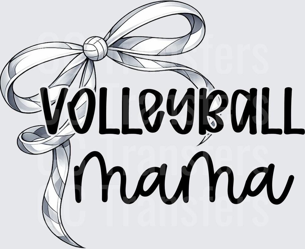 Volleyball Mama Coquette Ribbon Bow (DTF)