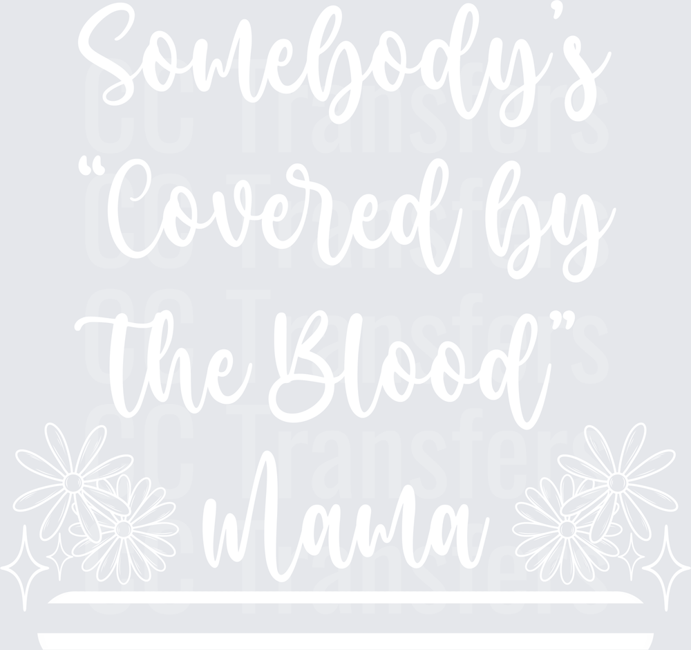 Bold White Graphic Design on Blank Background (DTF)