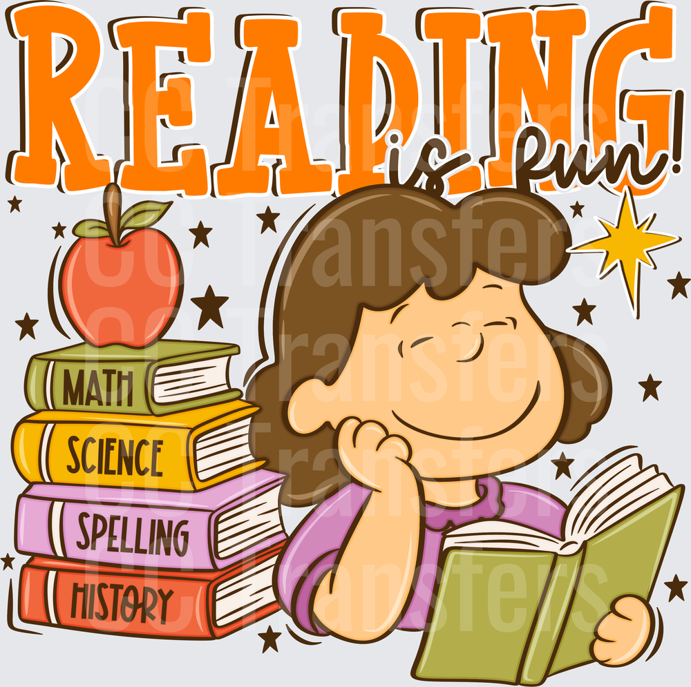READING IS FUN BROWN (DTF)