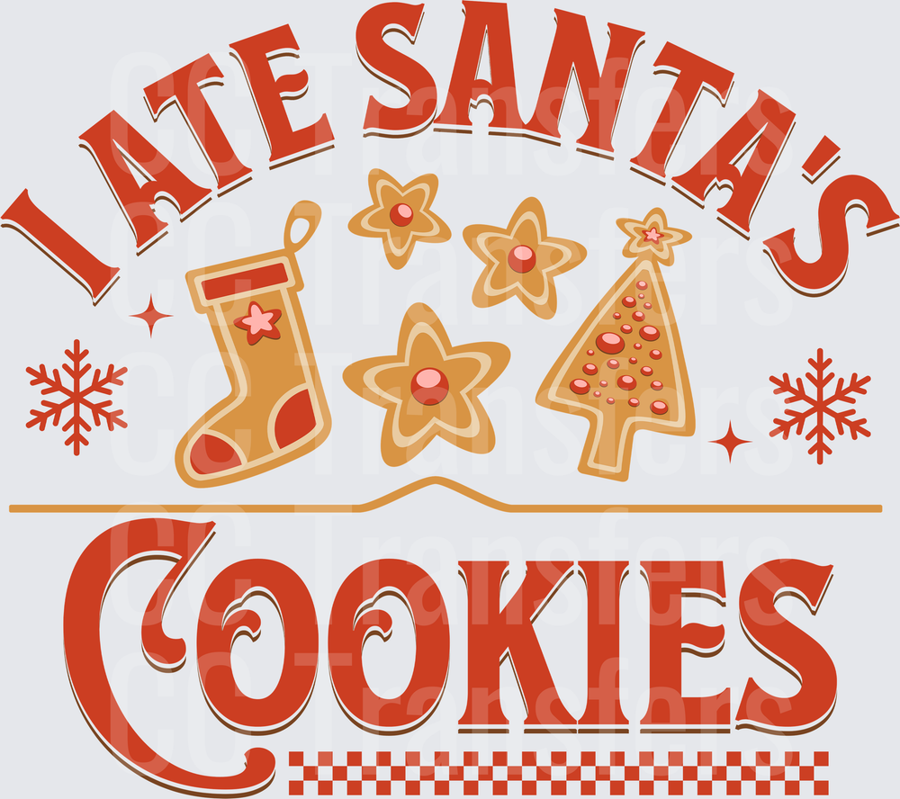 I Ate Santa's Cookies Christmas Holiday Design (DTF)