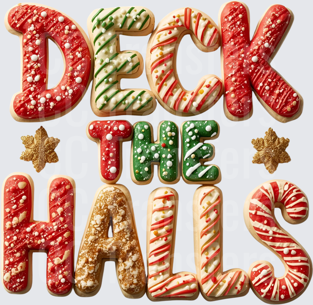 DECK THE HALLS FAUX COOKIE TRANSFER
