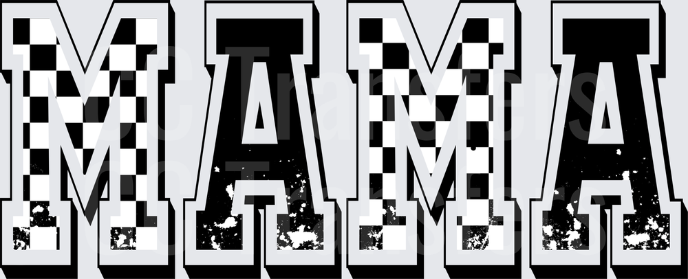 mama black checkered
