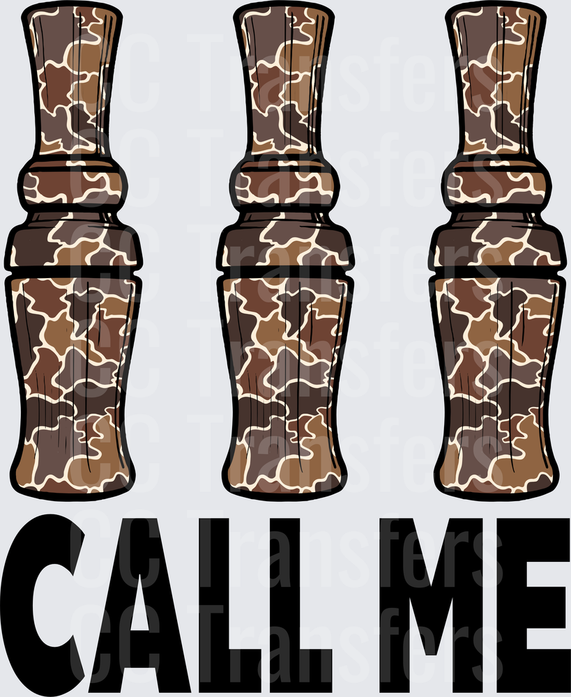 Three Camo Duck Calls Call Me Hunting (DTF)