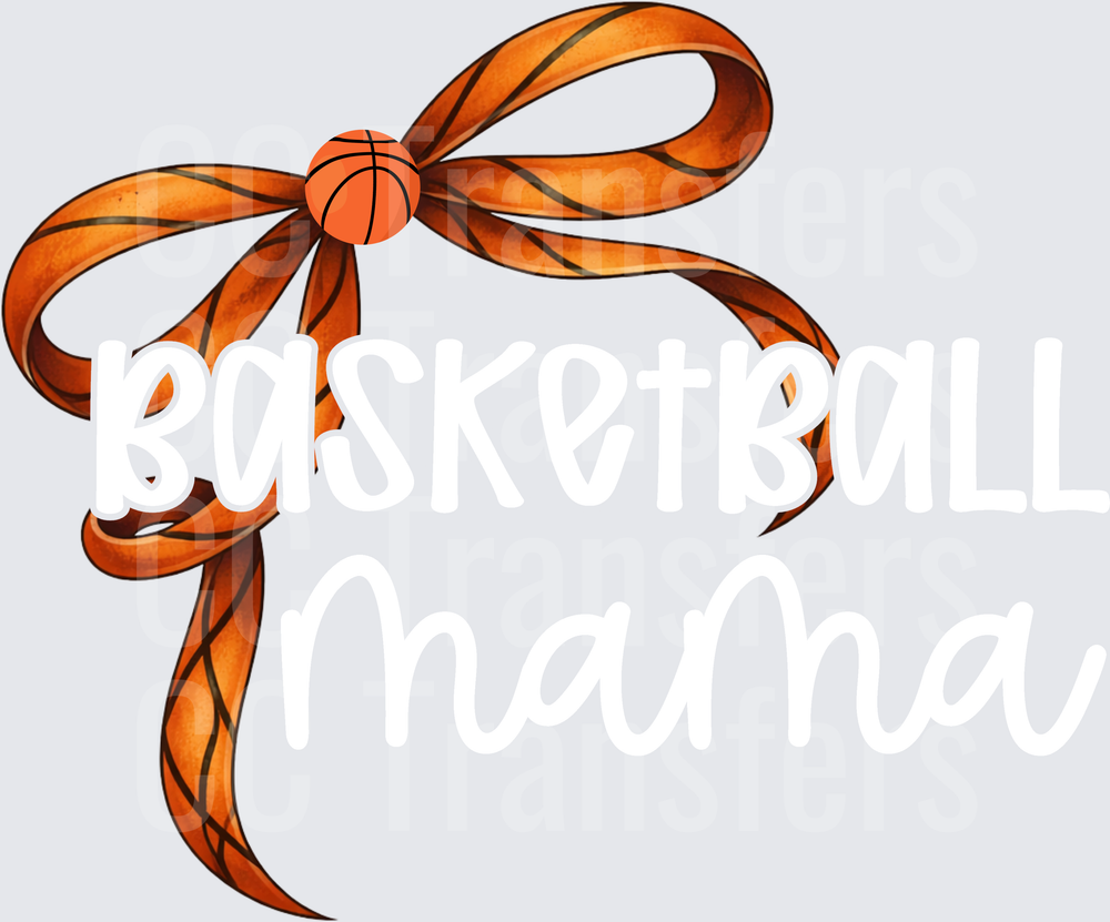 Basketball Ribbon Bow Corner Accent (DTF)