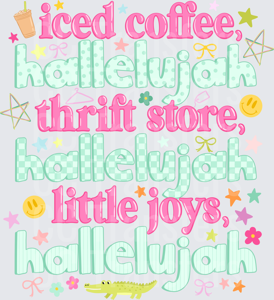 Iced Coffee Thrift Store Little Joys Hallelujah (DTF)