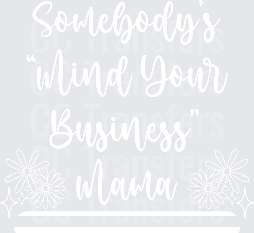Bold White Graphic Design on Transparent Background (DTF)