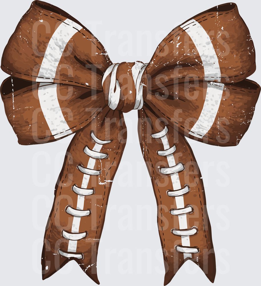 Grunge Football Lace Cheer Bow (DTF)