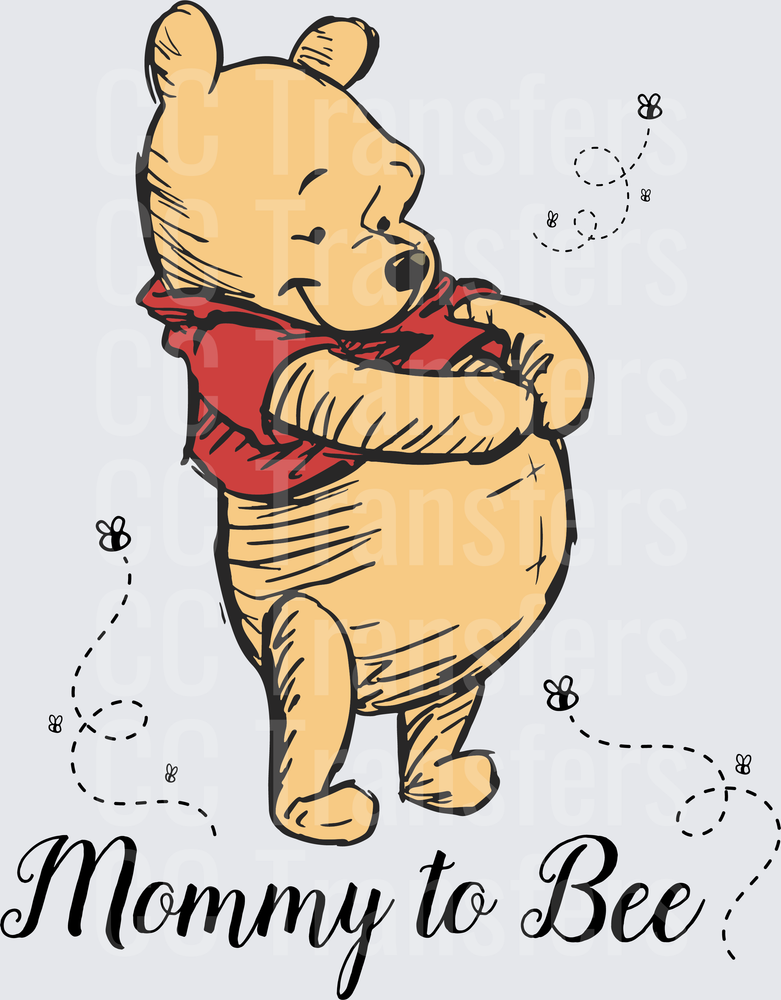 Mommy to Bee Honey Bear with Flying Bees Script (DTF)