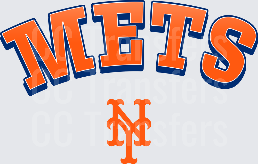 New York Baseball Arched Wordmark with NY Logo (DTF)
