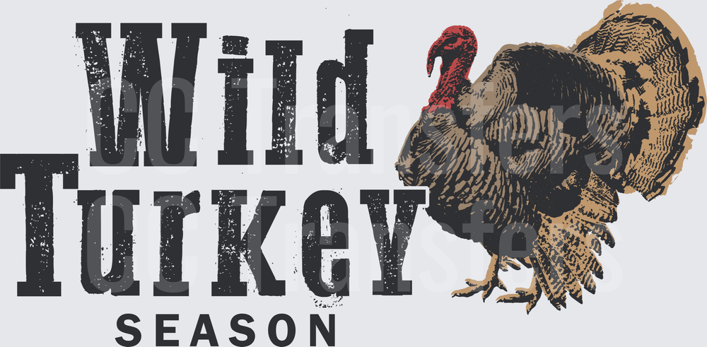 Wild Turkey Season Vintage Distressed Hunting Design (DTF)