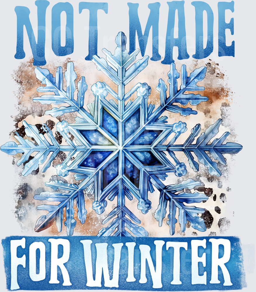 Not Made For Winter Snowflake Leopard Print (DTF)