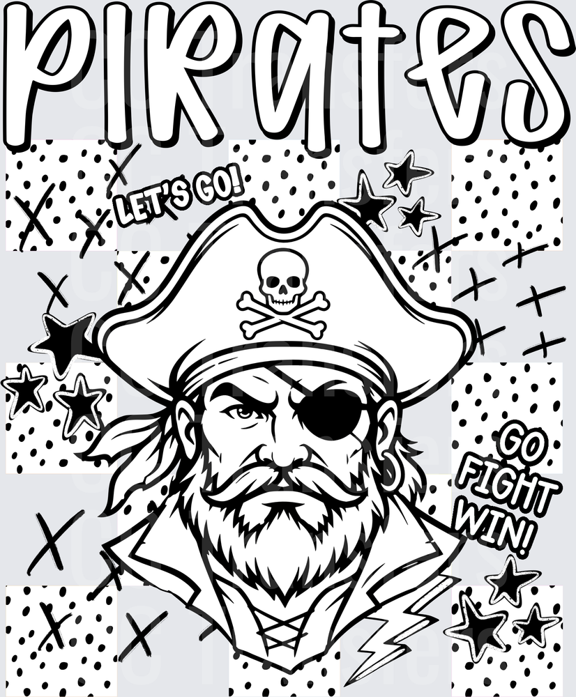 Pirates Dotties And Doodles (DTF)