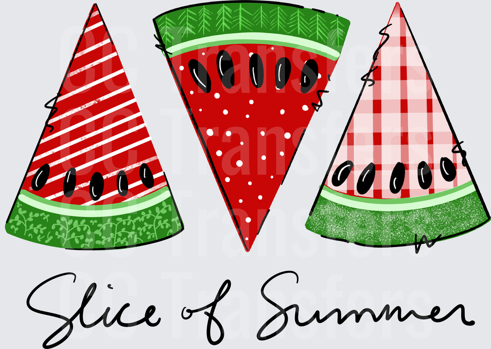 Slice of Summer Patterned Watermelon Trio (DTF)