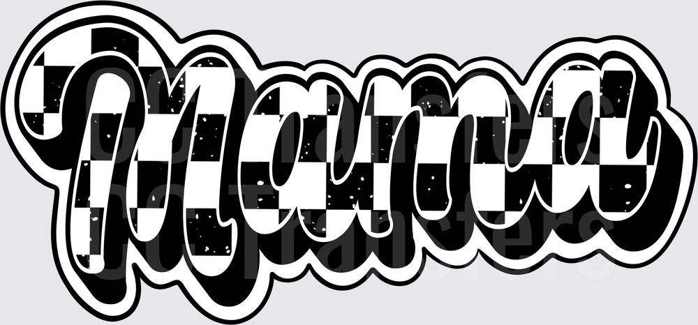 Mama Retro Groovy Checkered Bold Script (DTF)