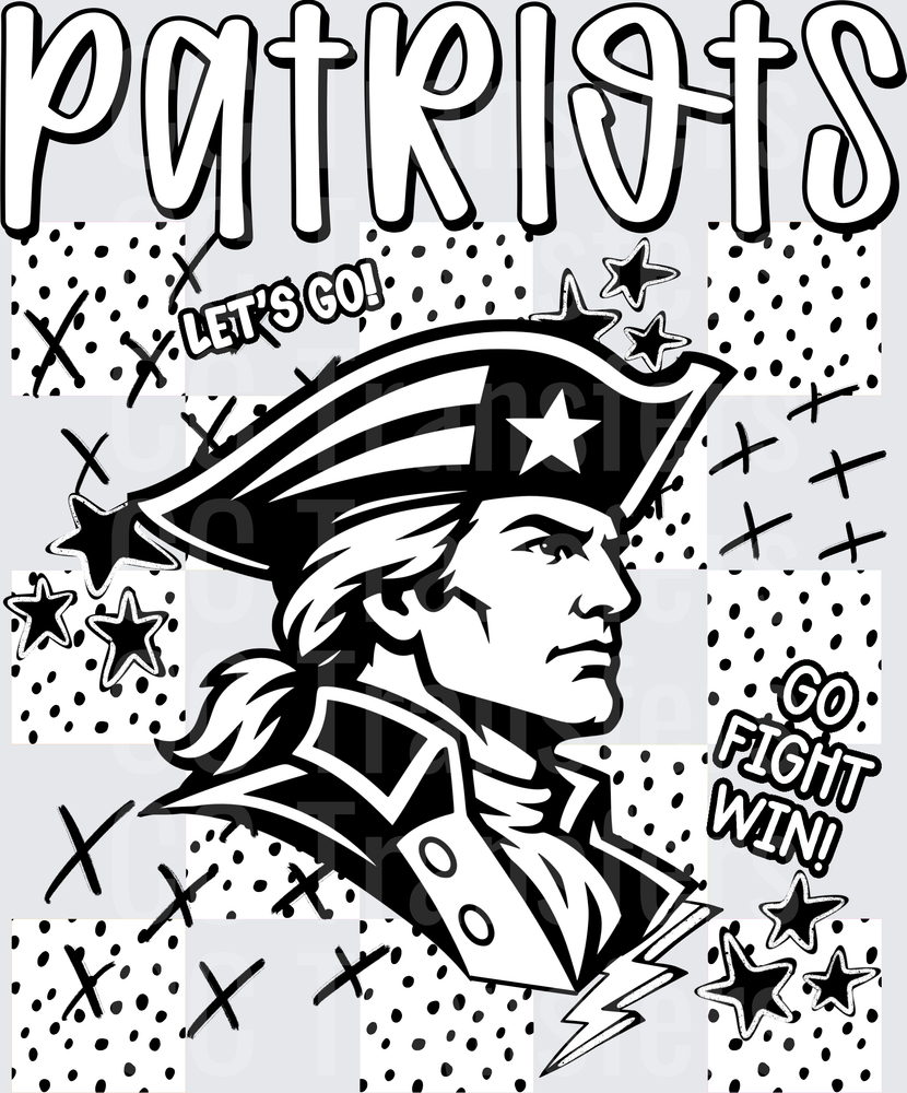 Patriots Dotties And Doodles (DTF)