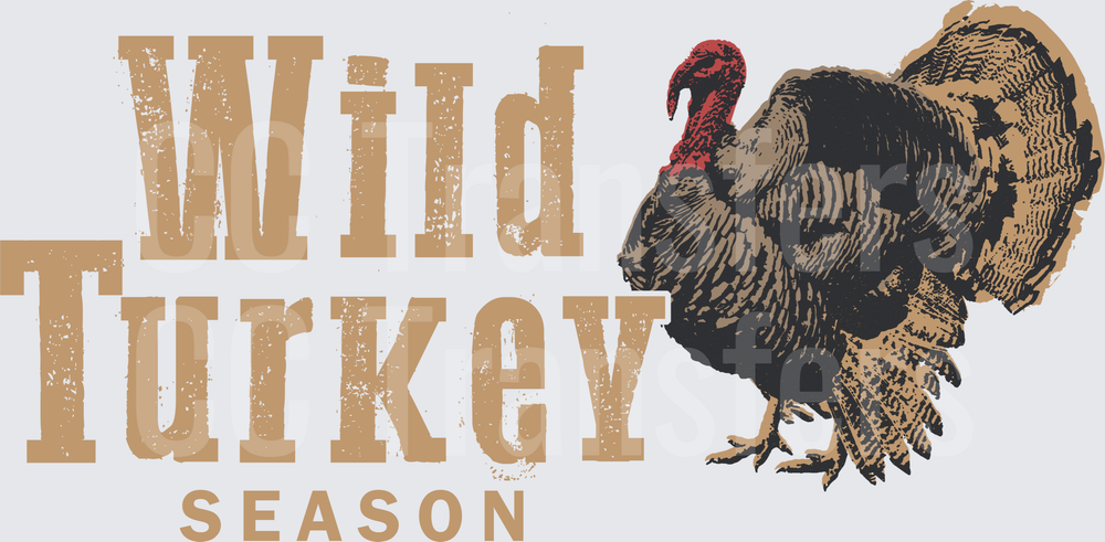 Wild Turkey Season Vintage Hunting Bird Graphic (DTF)