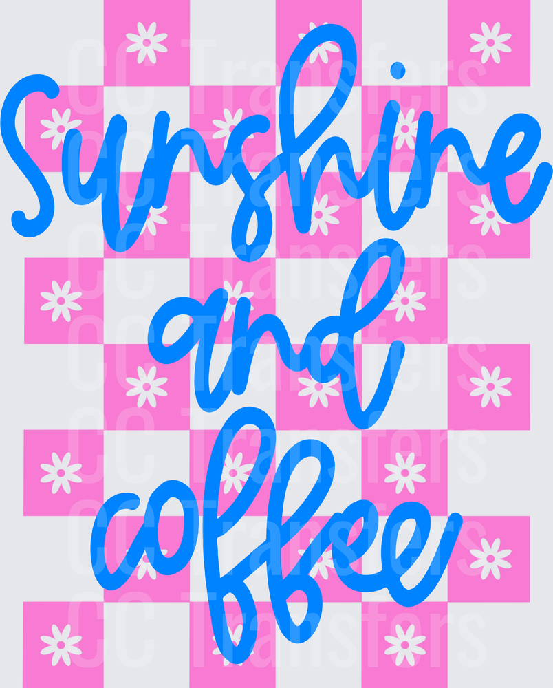 SUNSHINE AND COFFEE CHECKERED (DTF)