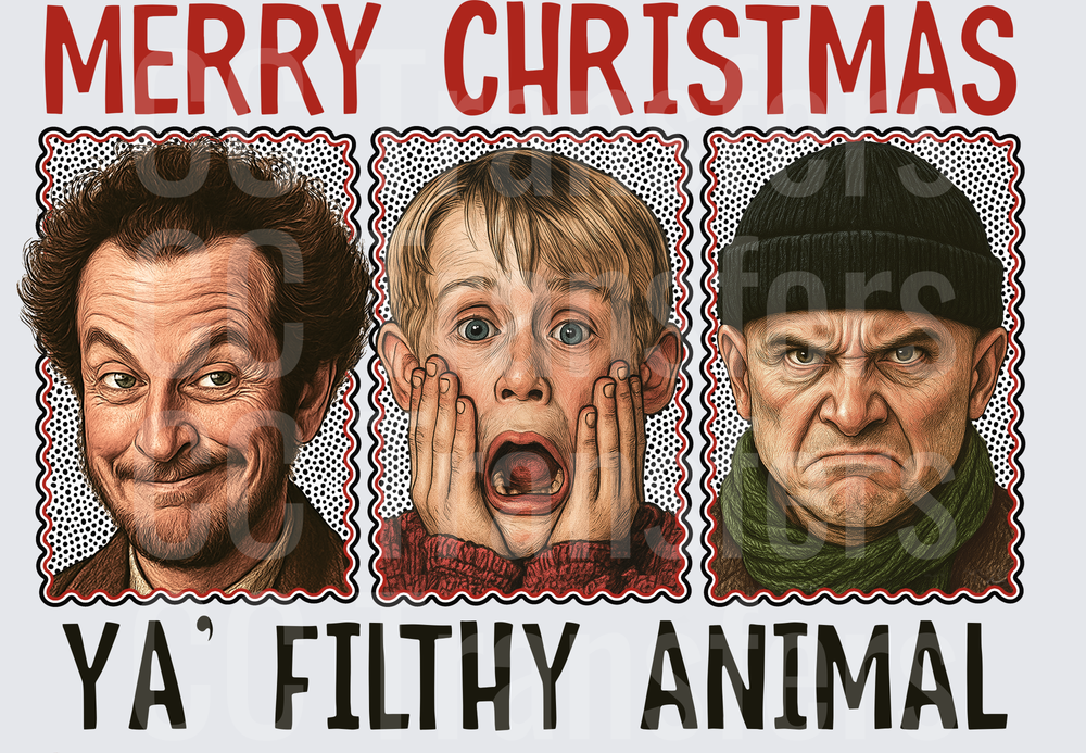 Merry Christmas Ya Filthy Animal Holiday Trio (DTF)