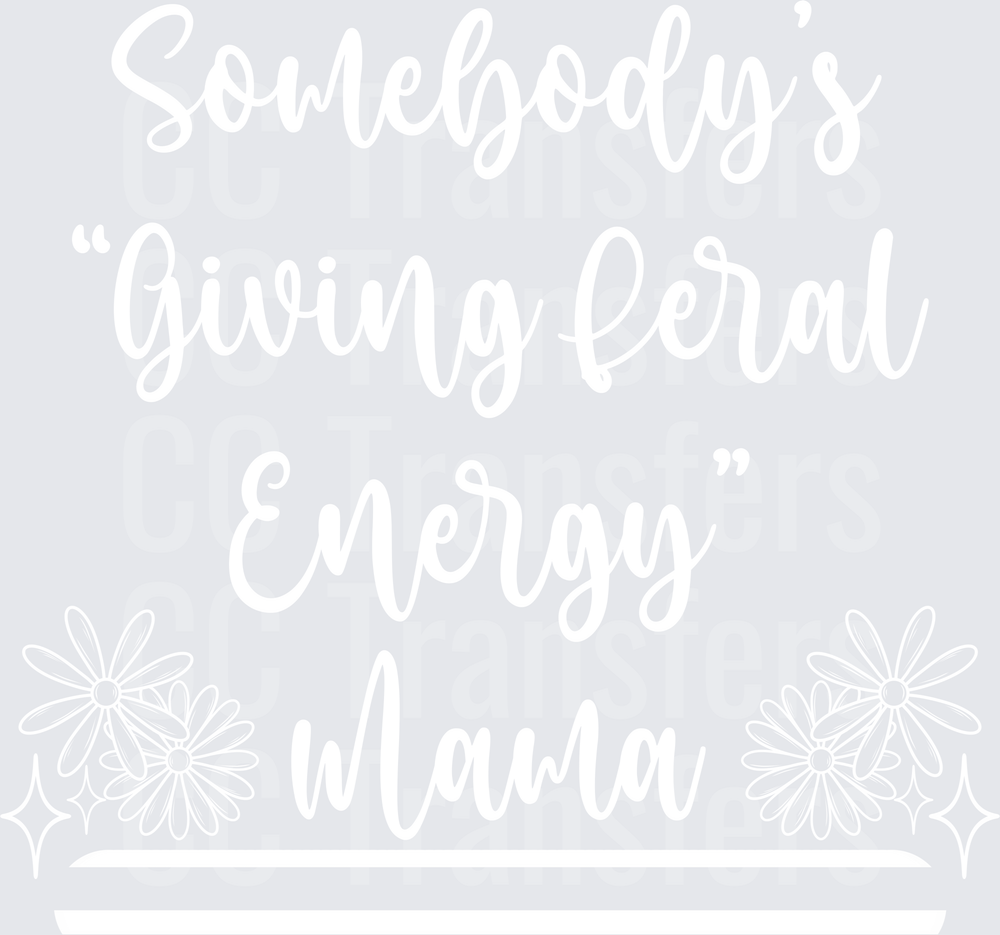 Bold White Graphic Design on Transparent Background (DTF)