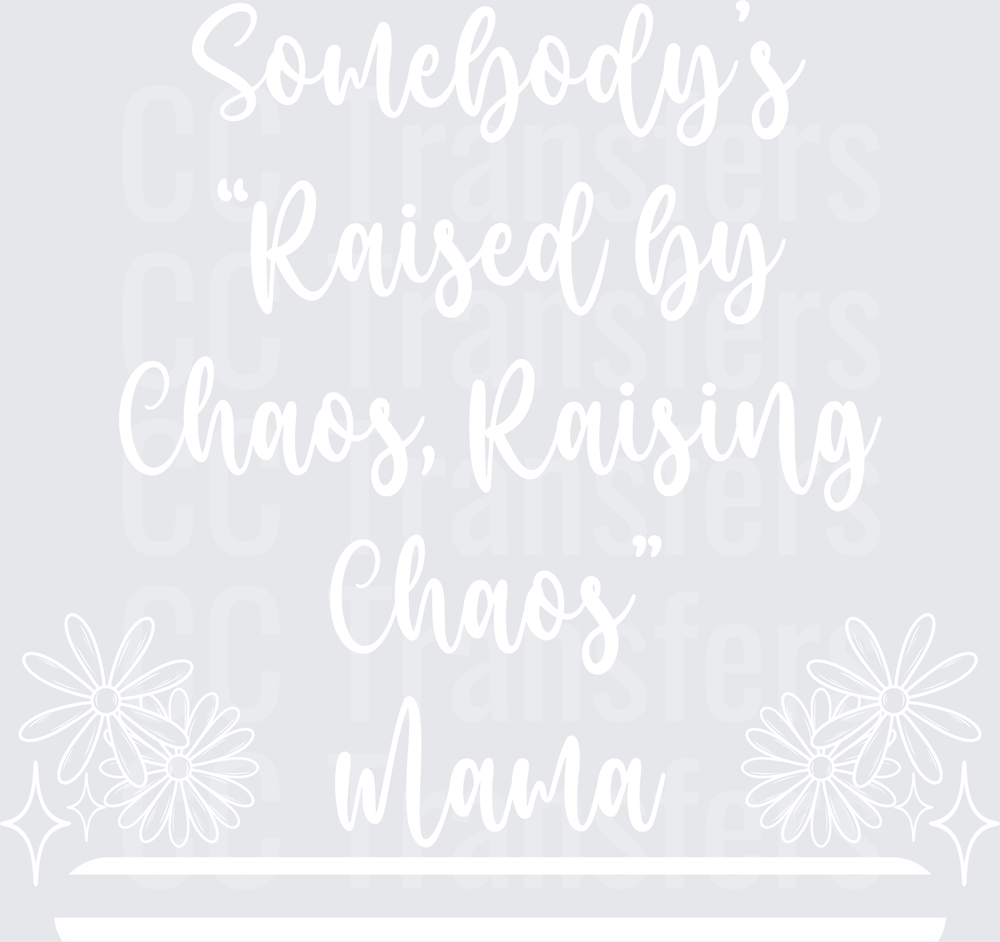 Bold White Graphic Design on Transparent Background (DTF)