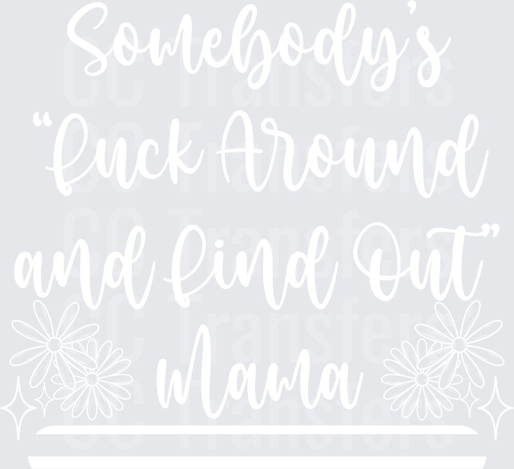 Bold White Graphic Design on Dark Background (DTF)