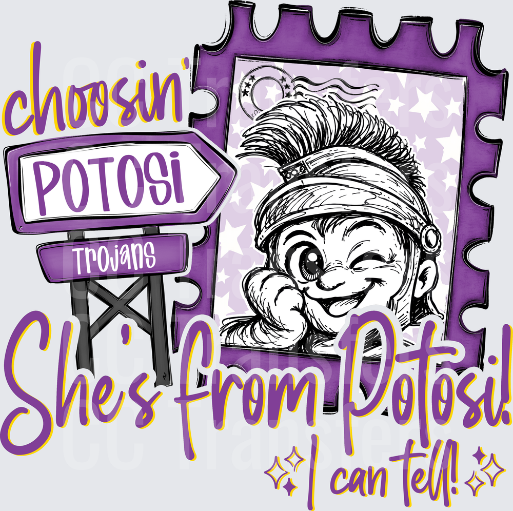 Choosin Potosi Trojans She's From Potosi I Can Tell (DTF)