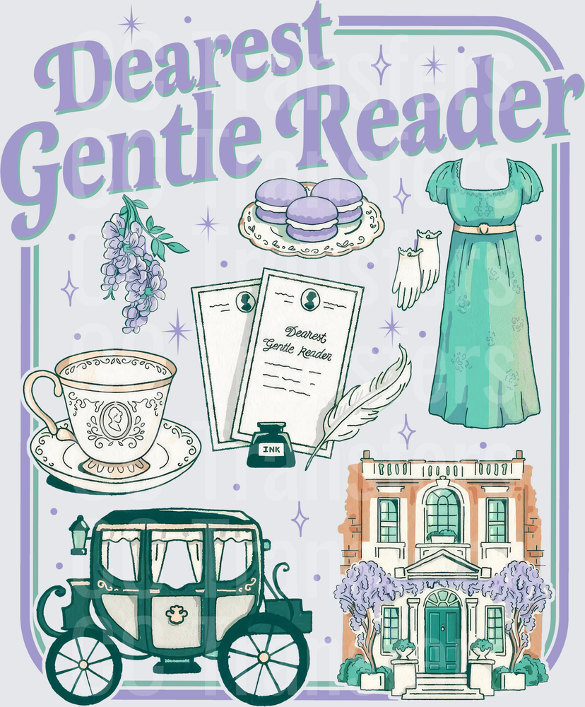 Dearest Gentle Reader Regency Era Collage (DTF)