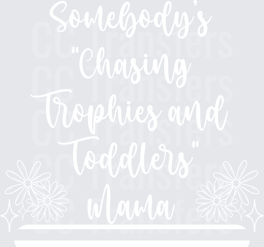 Bold White Graphic Design on Transparent Background (DTF)