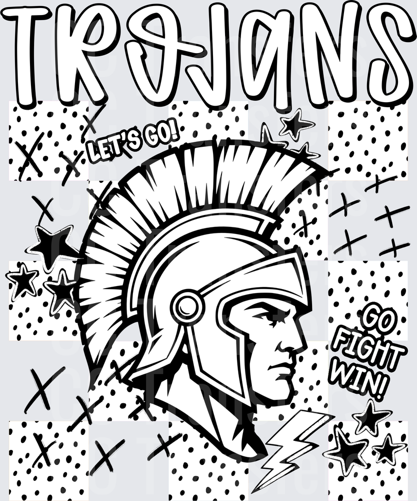 Trojans Dotties And Doodles (DTF)
