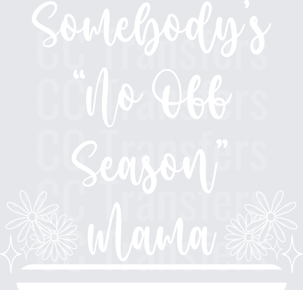 Bold White Graphic Design on Blank Background (DTF)